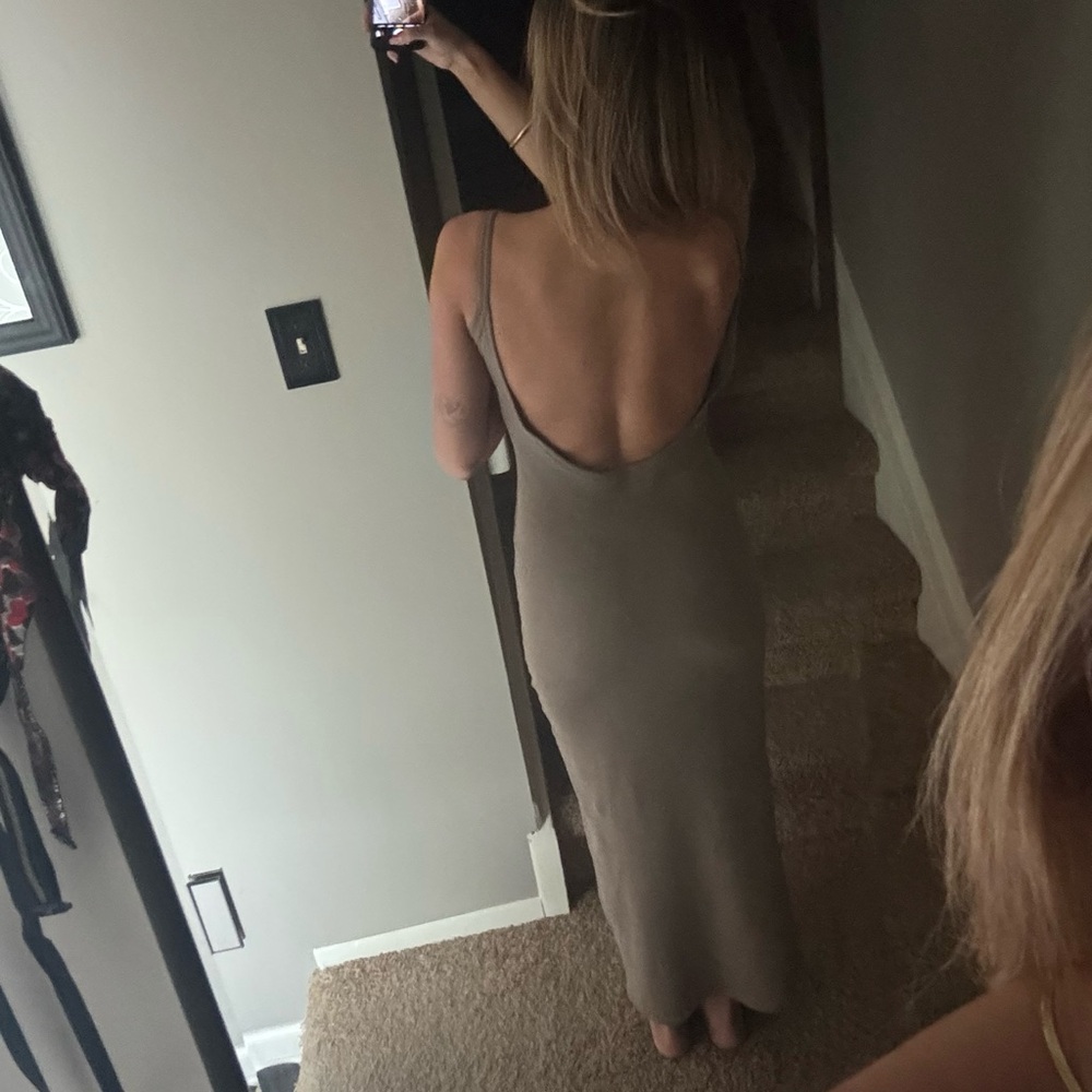 General Pants Co. Backless Tan Dress